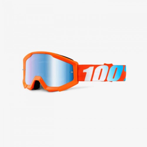 OCULOS 100% STRATA JUNIOR LARANJA LENTE ESPELHO 