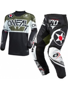 CONJUNTO O´NEAL 2021 ELEMENT WARHAWK - PRETO / BRANCO / VERDE