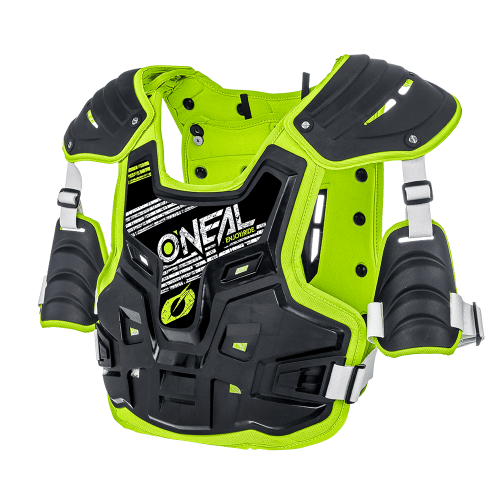 PEITORAL O´NEAL 2021 PXR STONE SHIELD - PRETO / AMARELO NEON