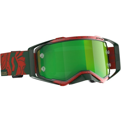 OCULOS SCOTT PROSPECT ISDE PORTUGAL - VERMELHO / VERDE - LENTE ESPELHO VERDE