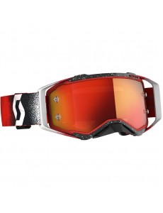 OCULOS SCOTT PROSPECT - BRANCO / VERMELHO - LENTE ESPELHO LARANJA